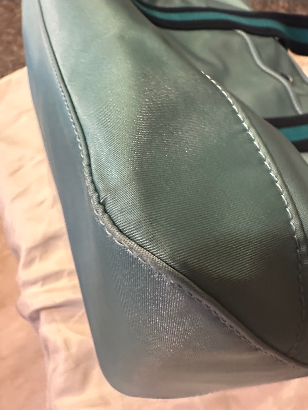 Coach Ellis Teal and Navy Nylon Tote CA208 - Picture 15 of 16